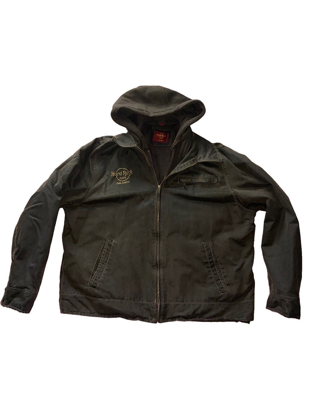 Hard Rock Cafe Orlando Jacket Coat w/ Removable Hood Original Rock & Pop XXL
